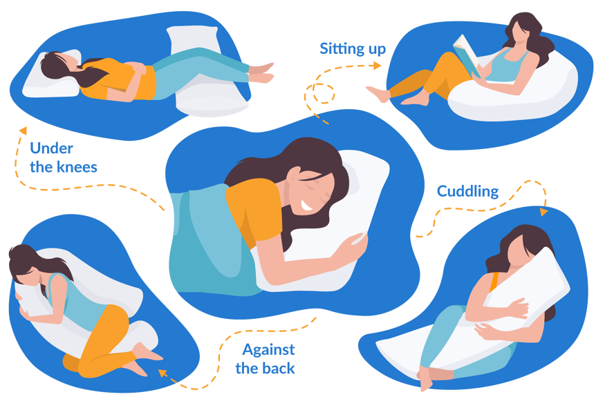Body pillows sleep positions